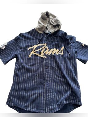 Los Angeles Rams hooded jersey shirt men’s size medium